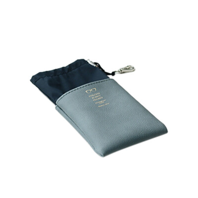 

Simple Eyeglasses Pouch Joint Leather Case Portable Drawstring Eyewear Holder Bag