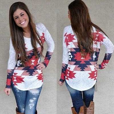 

Womens Loose Long Sleeve Top Ladies Casual Summer Tops T-Shirt Blouse 6-14