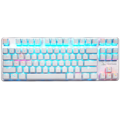 

ViewSonic KU520 full backlight game mechanical keyboard 87 key single light silver black axis