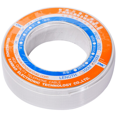 

Sanbao (SANBAO) 2-жильная медная телефонная линия (150 м / рулон)