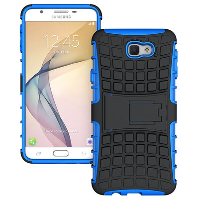 

Fivice Samsung J7 Prime Case TPU anti-fall tire pattern back clip bracket phone case