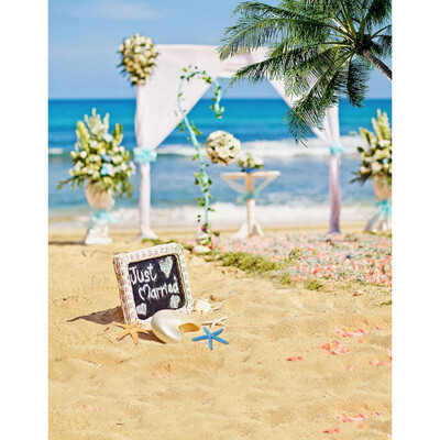 

Sun Seaside Photo Backdrop 57FT Vinyl Fabric Cloth Digital Printing for Kids Birthday Photo Background s-2258