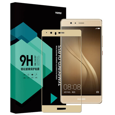 

Yomo Huawei P9 плюс 0.3mm стальной пленки, покрывающая полного экран стальной пленки / фольги взрывобезопасного стекла золота Тирана