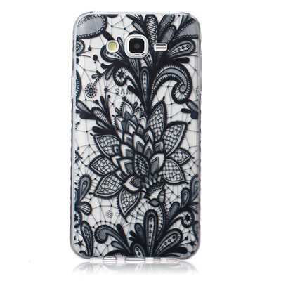 

Black Rose Pattern Soft Thin TPU Rubber Silicone Gel Case Cover for SAMSUNG GALAXY J7