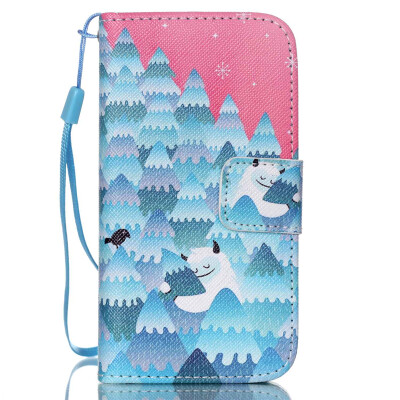 

Snow Mountain Design PU Leather Flip Cover Wallet Card Holder Case for HUAWEI P8LITE