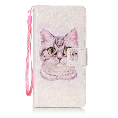 

Short Hair Cat Design PU Leather Flip Cover Wallet Card Holder Case for Samsung Galaxy A52016A510