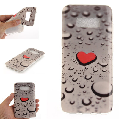 

Heart-shaped water droplets Pattern Soft Thin TPU Rubber Silicone Gel Case Cover for SAMSUNG GALAXY S8