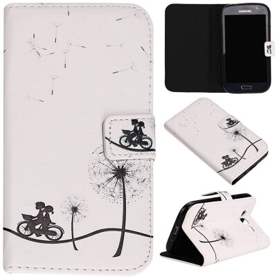 

Bike&dandelion Design PU Leather Flip Cover Wallet Card Holder Case for SAMSUNG GALAXY Grand Neo Plus I9060