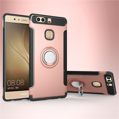 

Fivice Huawei P9 case PC metal ring shell magnetic car bracket TPU phone case