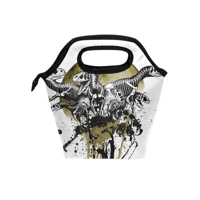 

Lunch Tote Bag Cool Dinosaur Travel Picnic Insulated Lunch Handbags Portable Zipper Lunch Bag Box