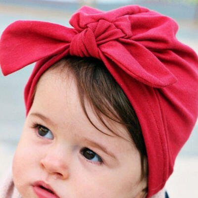 

LOVELY Newborn Baby Toddler Kids Boy Girl Bowknot Cotton Beanie Hat Cap