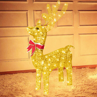 

Shengnishangpin Christmas Tree Package Christmas Decorations Christmas Deer Scene Arrangement Decoration Variable Light Strip Ligh