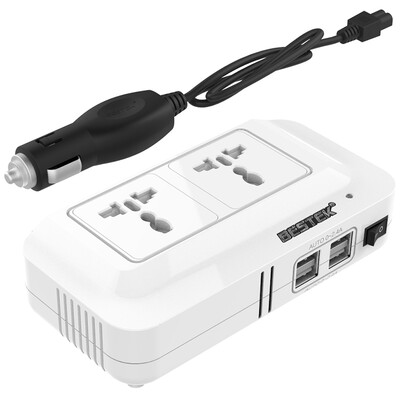 

BESTEK Inverter MRI2013NU White 12V to 220V 200W Continuous Output Car Power Converter 4USB Car Outlet Charger
