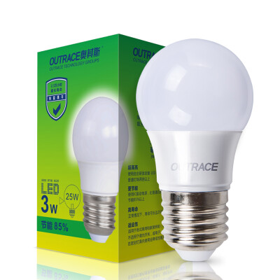 

Odds (OUTRACE) LED Bulb 3W White 6500K E27 Screw Energy Saving Bulb Bulb Light Table Lamp Source