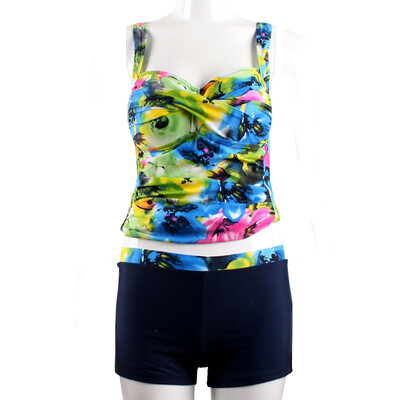 

Odd sea (QIHAI) 84223-8 ladies swimsuit cover was thin split 2 sets of swimwear M number dark blue