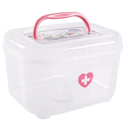

Jingdong supermarket camellia plastic storage box to put the home health medicine kits 23L 2602