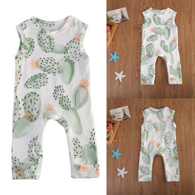 

US Stock Newborn Baby Cactus Boys Girls Bodysuit Romper Jumpsuit Outfits Clothes