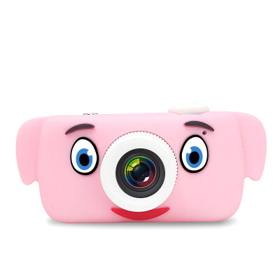 

Small fart PIUS childrens digital camera photo baby mini SLR HD childrens camera childrens smart camera cartoon holiday birthday gift pink pig cute powder no card