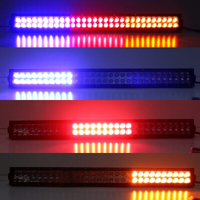 

MIND Dual Row Vehicle 4X4 LED Offroad Jeep Flash Light Red Blue Amebr Strobe LED Light Bar