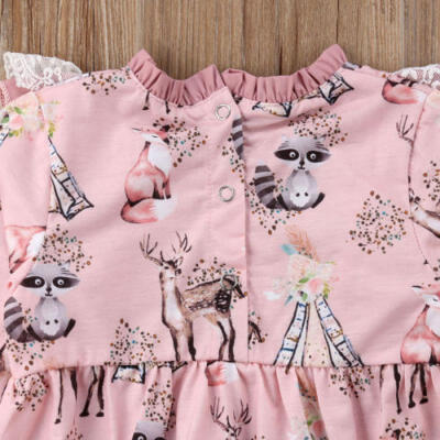 

Newborn Baby Girls Long Sleeve Romper Bodysuit Jumpsuit Floral Clothes Outfits
