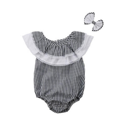 

Toddler Baby Boys Girls Plaids Romper Bodysuit Jumpsuit Outfits Sunsuit Clothes