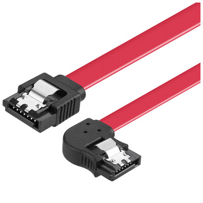 

CE-LINK 2627 SATA3 on behalf of the hard disk data cable elbow high-speed dual-channel hard drive serial cable support SSD solid-state hard drive left red 045 meters