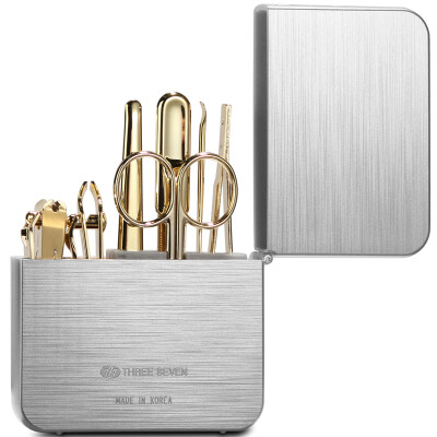 

777 Nail Knife Set Nail Scissors Personal Care Repair Set 7pcs Set TS-4112G Silver Box Gold Set Import