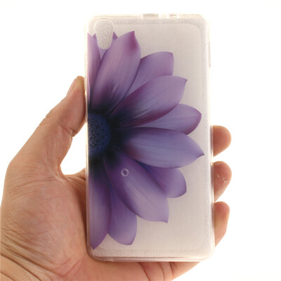 

Half flower Pattern Soft Thin TPU Rubber Silicone Gel Case Cover for Lenovo S850