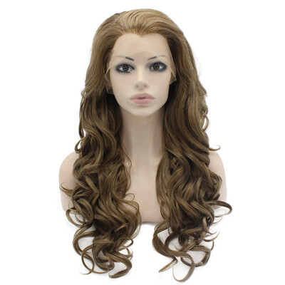 

Long Wavy Ash Blonde Natural Lace Front Synthetic Hair Wig