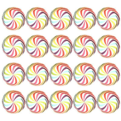 

100pcs Rainbow Paper Cake Cupcake Cup Cases Baking Muffin Dessert Wedding Party