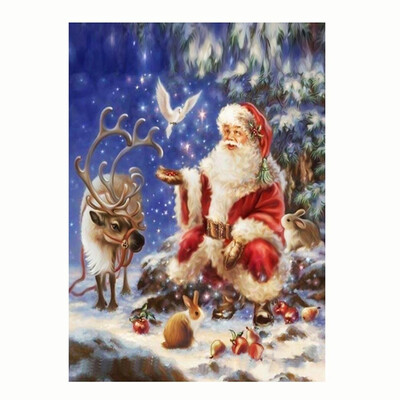 

UpperX DIY Diamond 5D Embroidery Paintings Rhinestone Pasted diy Christmas painting Cross Stitch E3040CM