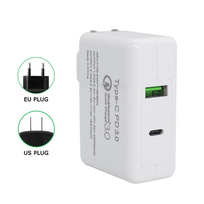 

29W Power Delivery Type-C for iPhone PD Charger Phone Charger Wall Adapter QC30 for iPhone X 8 Plus MacBook Xiaomi Quick Charge