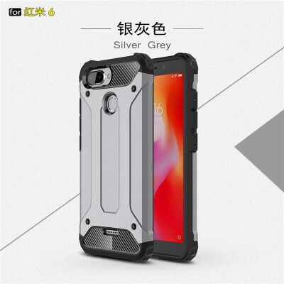 

Fivice Xiaomi Redmi 6 case Luxury Silicone Diamond Armor PC Hard Shell Phone Case