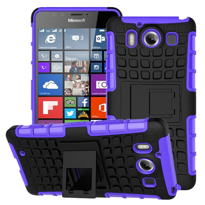 

Fivice Nokia Lumia 950 Case TPU anti-fall tire pattern back clip bracket phone case