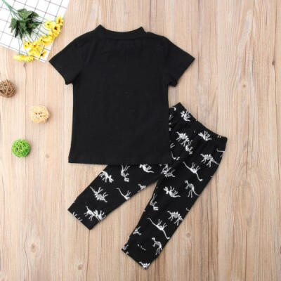

2pcs Baby Boy T-shirt Tops Pants Trousers Outfit Toddler Kids Summer Clothes Set