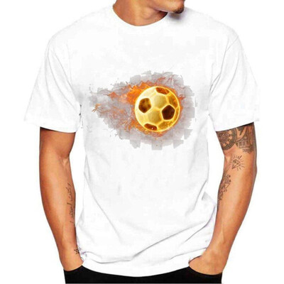 

Clearance Men T Shirt ღ ღ Exclusive Fashion Tees Shirt Football Print Short Sleeve Tops T Shirt Tank  White