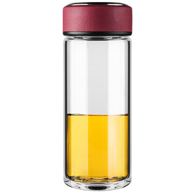

Vientiane WANXIANG U3 460ML single layer fashion glass business men&women cup creative portable bubble cup Chinese red