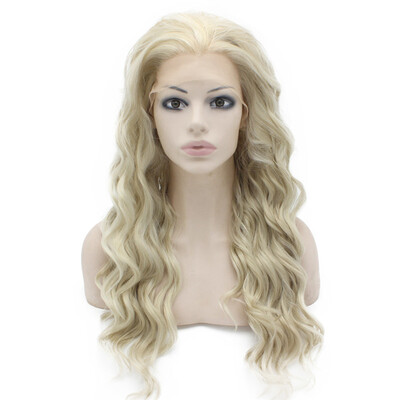 

Iwona Synthetic Hair Lace Front Long Wavy Ash Blonde Wig