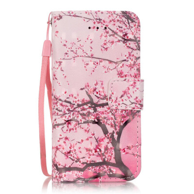 

Cherry blossom Design PU Leather Flip Cover Wallet Card Holder Case for IPHONE 5