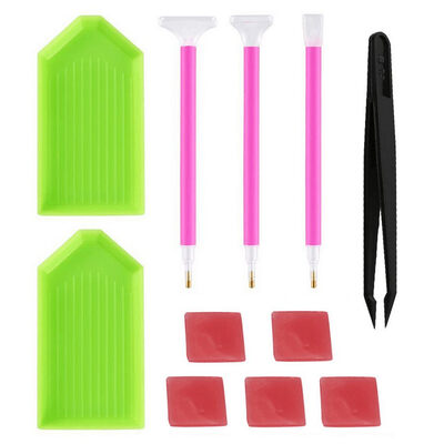 

UpperX DIY Diamond Painting Tools 5D Diamond Painting Cross Stitch Embroidery Pen Tools Set Glue Pen Kit Tweezers Accessories
