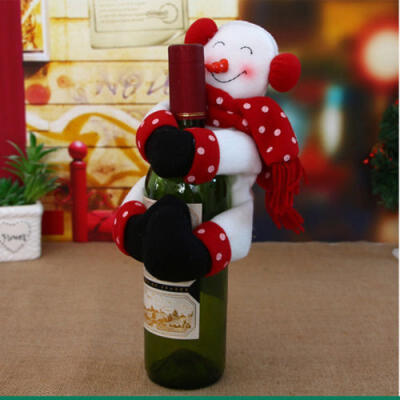 

Christmas Santa Snowman Wine Bottle Cover Table Party Decor Xmas Ornaments AU