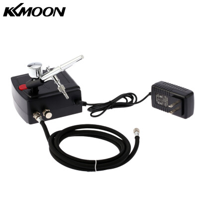 

KKmoon 100-250V Professional Gravity Feed Dual Action Airbrush Air Compressor Kit for Art Painting Manicure Craft Cake Spray Mod