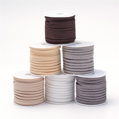 

PH PANDAHALL 6 Rolls 5m Mixed Color Faux Suede Cords for Jewelry Making