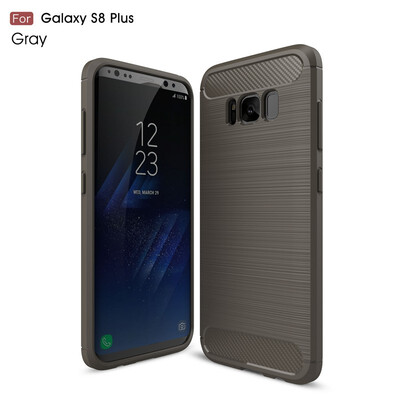 

Fivice Samsung Galaxy S8 plus case Luxury brushed carbon fiber TPU soft shell