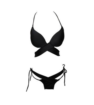 

Womans Black Sexy Bikini Split Swimsuit