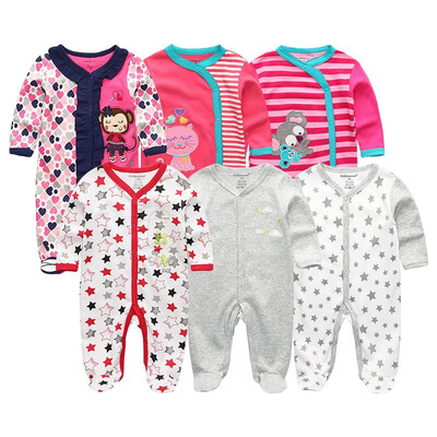 

6PCS Cartoon Unisex Baby Girl Clothes Cotton Jumpsuit Baby Rompers Babywear Newborn Baby Boy Clothes Bebe Girls Clothing Sets