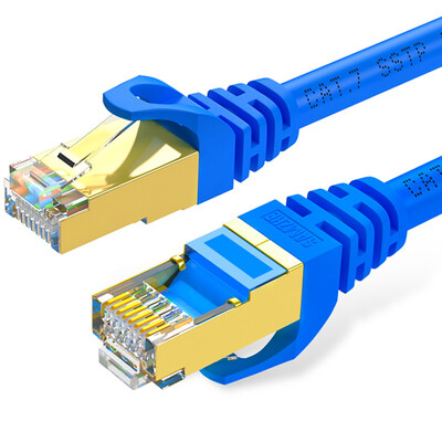 

Shanze (SAMZHE) CAT-7015L Инженерный класс 7 Класс CAT7 Медный пластинчатый двойной щит Высокоскоростной сетевой перемычек 7 Тип Готовый кабель Сетевой кабель Синий 1,5 м