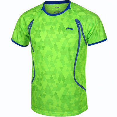 

Li Ning LI-NING 17 лет новый футболка с бадминтоном с короткими рукавами с круглой шеей Футболка AAYM001-3 мужская люминесцентная светло-зеленая M