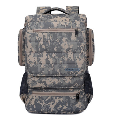 

Sanlango (SOCKO) компьютер сумка 15.6-17 дюймов мужчин и женщин мода случайные многофункциональные рюкзак рюкзак сумка компьютер сумка SH-672 серый цвет камуфляжа