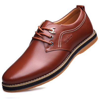 

Poitulas Men&39s Casual Shoes Fashion England Fashion Lace Casual Leather Shoes Comfortable Sports Shoes 1181 Brown 39